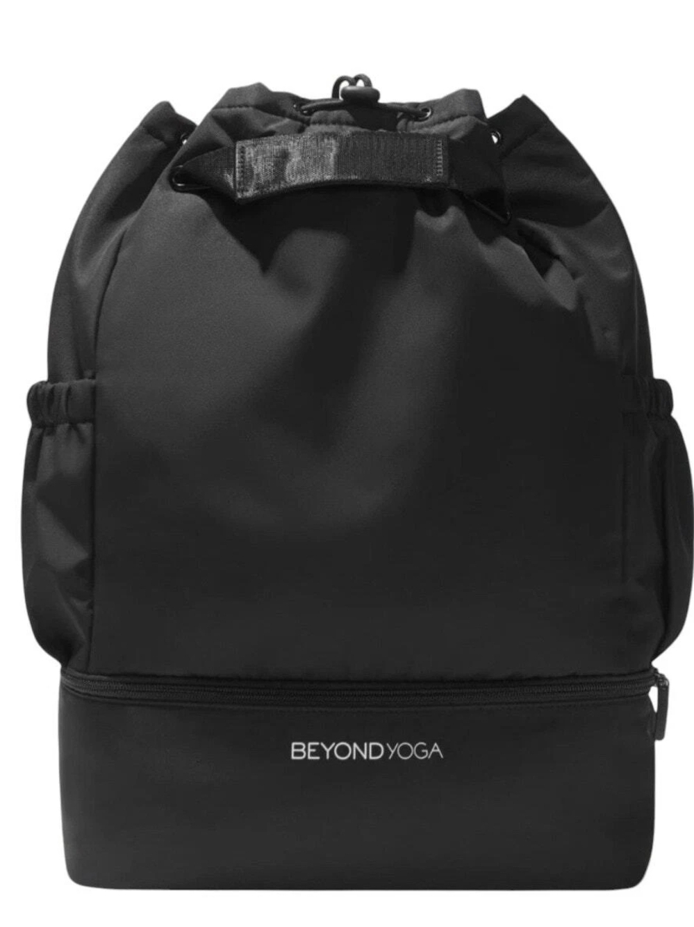NWT- Beyond Yoga Black Convertible Gym Bag Backpack with Shoe Compartment